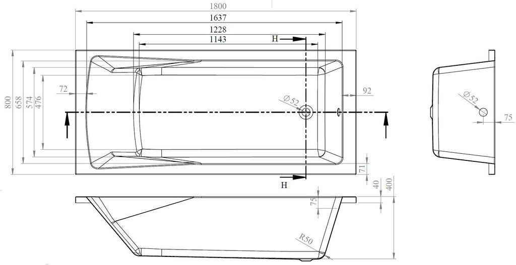 Sophia 1800mm Bath Vanity Basin Unit Toilet & Mixer Taps Bathroom Suite