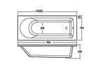 Rosina 1500mm Bath, White Vanity Unit & Taps Bathroom Suite