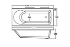 Rosina 1700mm Bath, White Vanity Unit & Taps Bathroom Suite