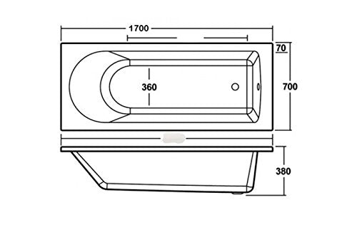 Rosina 1700mm Bath, White Vanity Unit & Taps Bathroom Suite