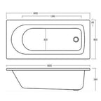 Rosina 1800mm Bath, White Vanity Unit & Taps Bathroom Suite