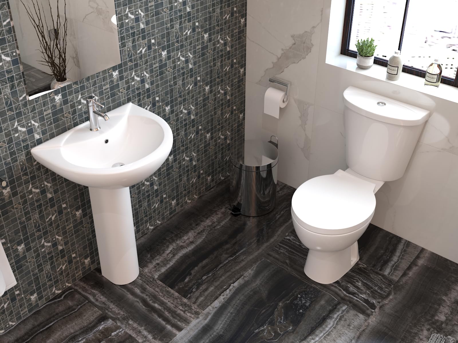 Verona Comfort Heigh Pan, Cistern and PP S/C Seat