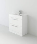 Desire Venus 800 White FS Unit and Slim-Edge Basin (Drawer & Flap)