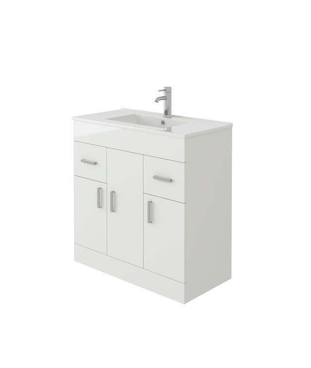 Desire Venus 800 White FS Unit and Slim-Edge Basin - (FLATPACK)