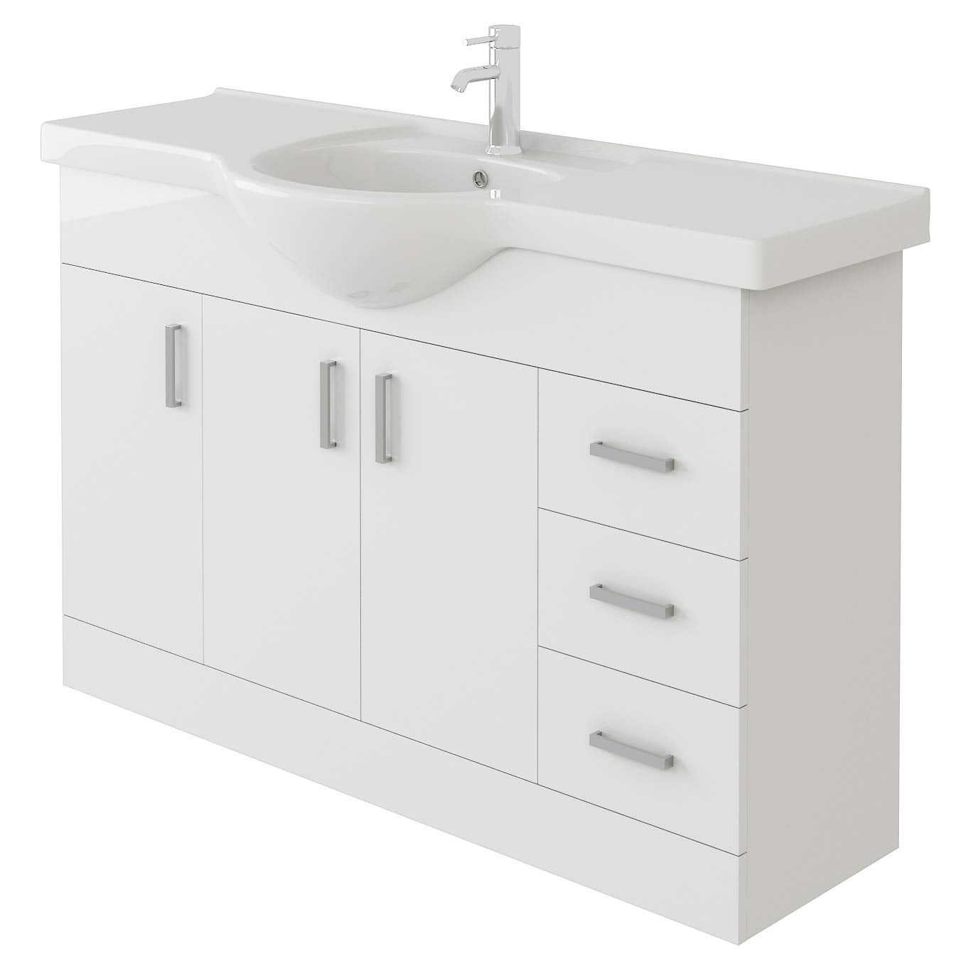Desire Mars 850 Unit and basin - White (FLATPACK)