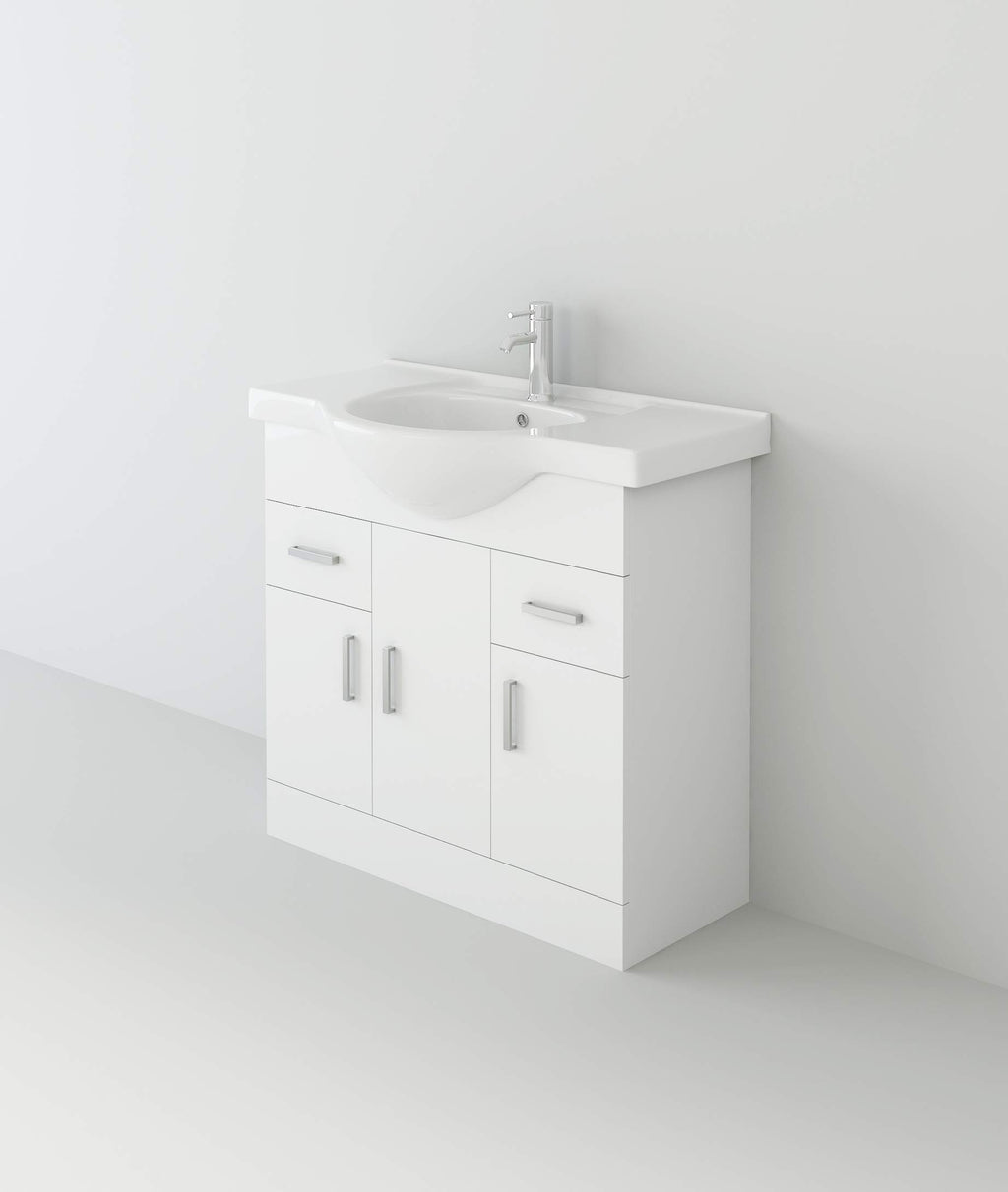 Desire Mars 850 Unit and basin - White (FLATPACK)