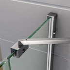 iBathUK Flexa Luxury Folding Bath Shower Screen, Pivot Glass Door Panel, Left Hand, Space-Saving Design, Modern Bath Shower Screen, Chrome, 800mm