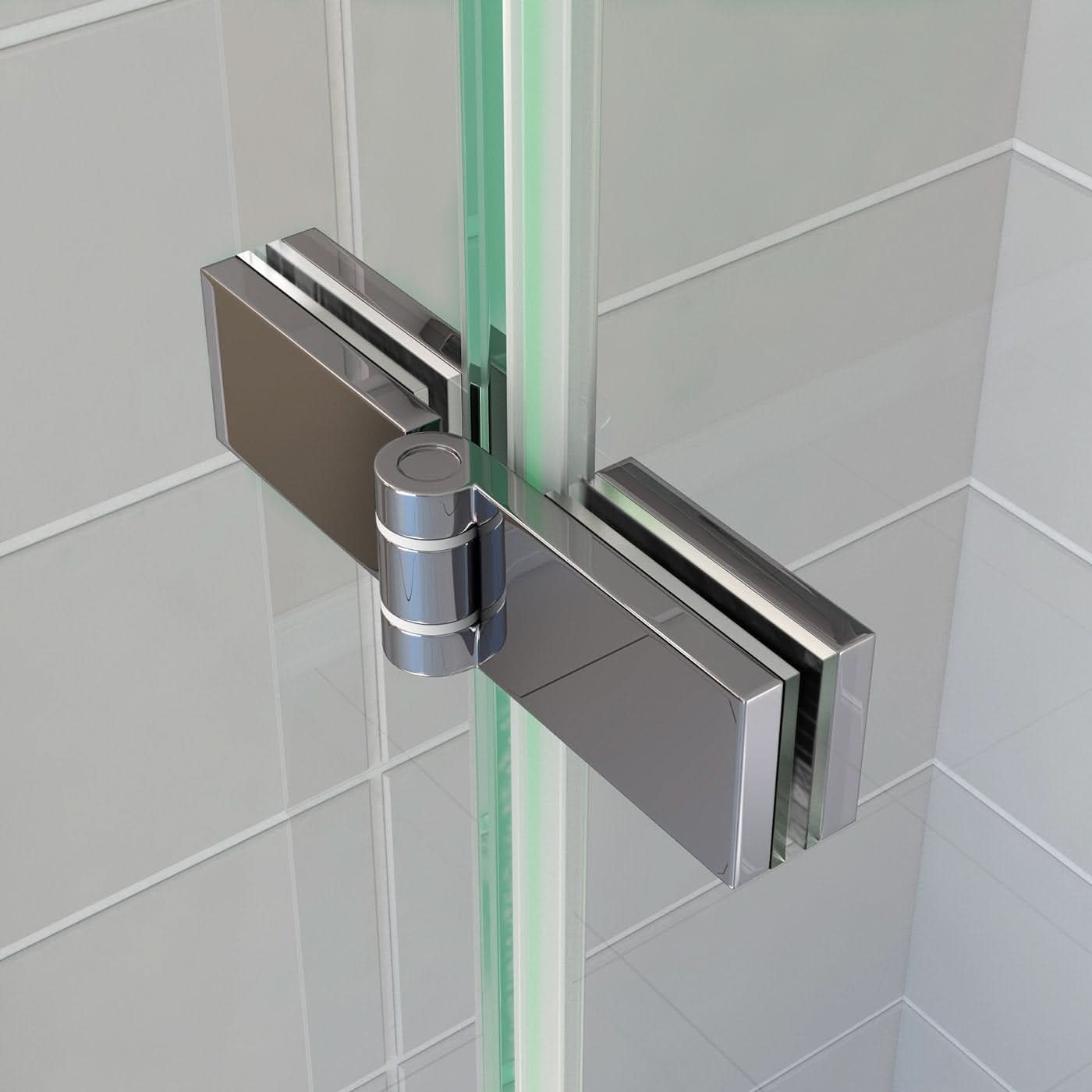 iBathUK Flexa Luxury Folding Bath Shower Screen, Pivot Glass Door Panel, Left Hand, Space-Saving Design, Modern Bath Shower Screen, Chrome, 800mm