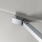 iBathUK Flexa Luxury Folding Bath Shower Screen, Pivot Glass Door Panel, Right Hand, Space-Saving Design, Modern Bath Shower Screen, Chrome, 800mm