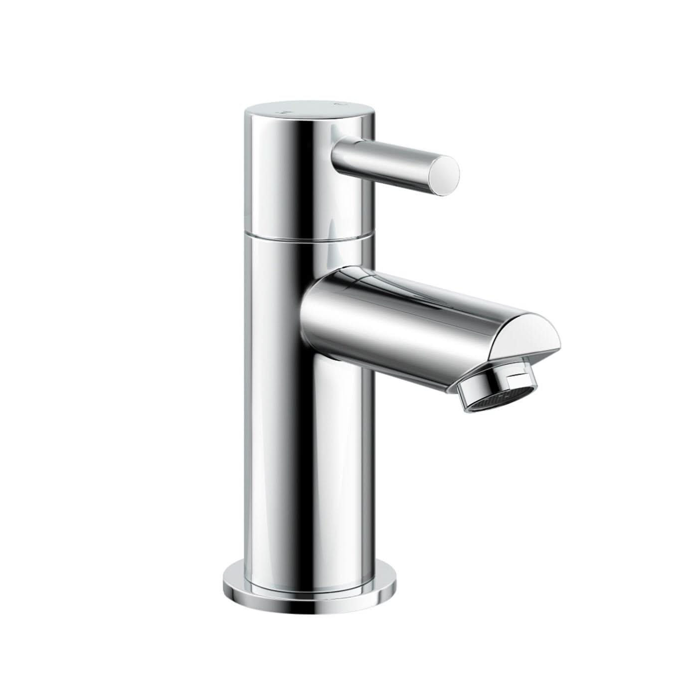 iBathUK Xylen Pair of Hot & Cold Bath Filler Taps, Traditional Chrome Bathroom Basin Faucets with Crosshead Handles, Basin with Mixer Tap