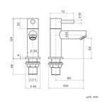 iBathUK Xylen Pair of Hot & Cold Bath Filler Taps, Traditional Chrome Bathroom Basin Faucets with Crosshead Handles, Basin with Mixer Tap