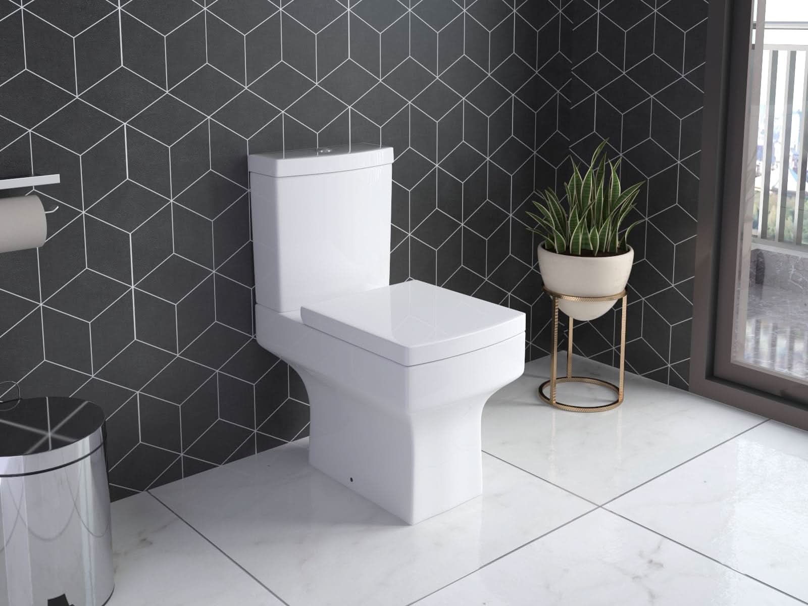 Belfort Ceramic Close Coupled Toilet - White