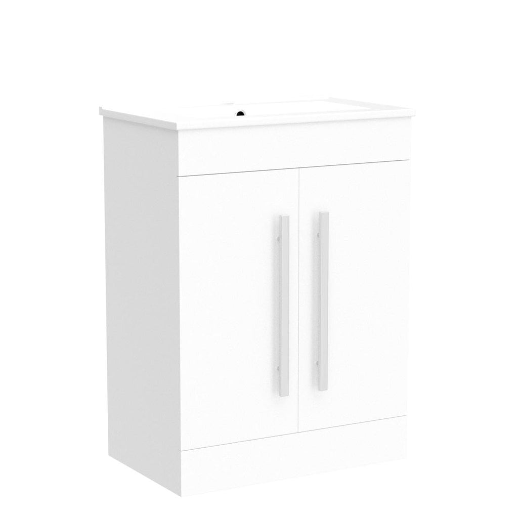 AVON 600 FS CABINET W/DOOR WITH HANDLES HG GREY & SLIM BASIN
