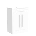 AVON 600 FS CABINET W/DOOR WITH HANDLES HG GREY & SLIM BASIN