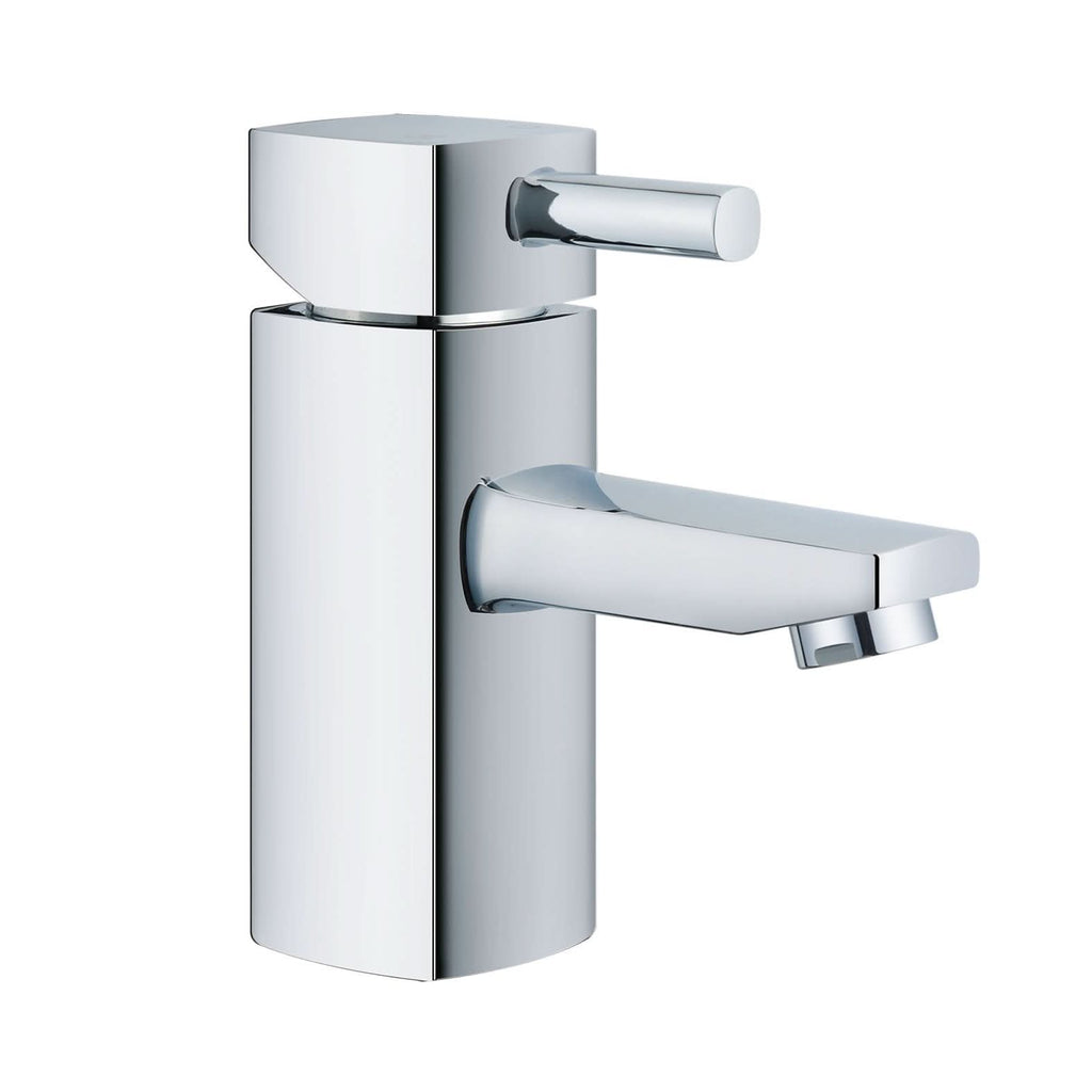iBathUK Aqulen Cloakroom Basin Sink Mixer Tap, Bathroom Basin Mixer Taps with Modern Lever Handle Design, Chrome