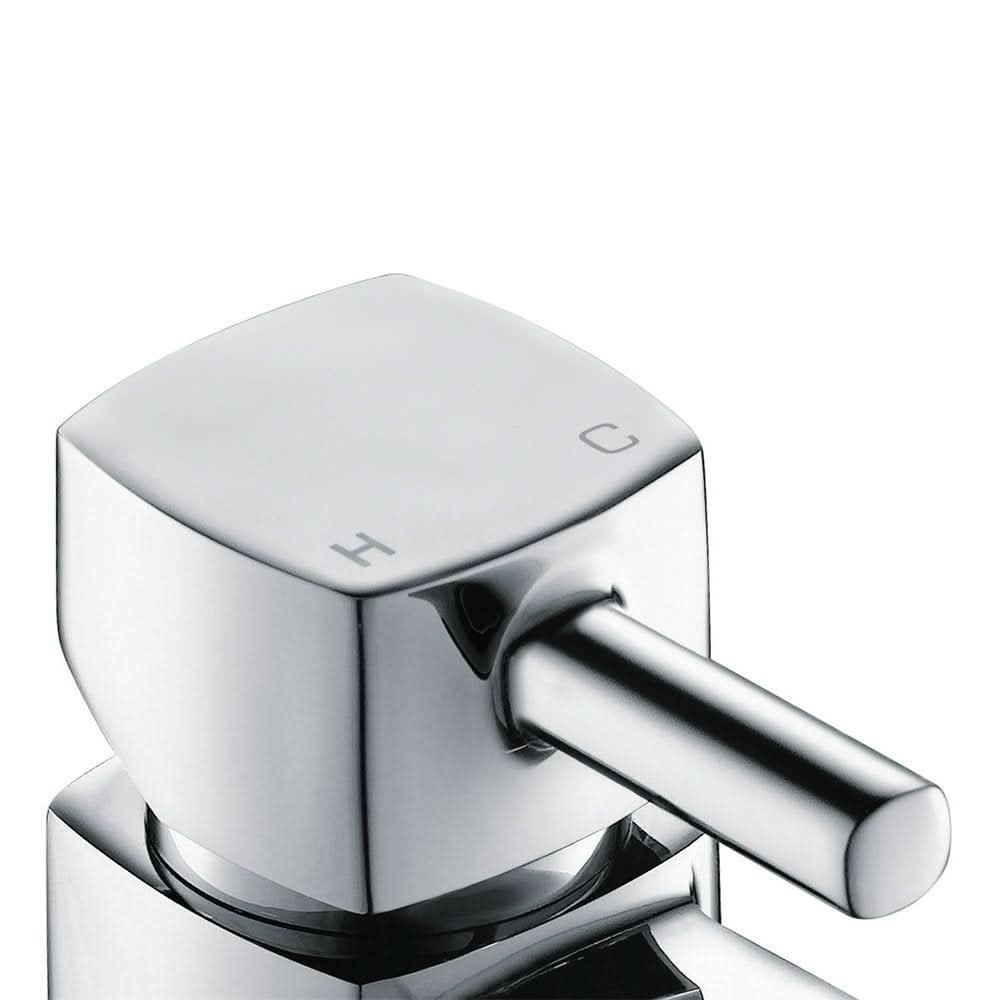 iBathUK Aqulen Cloakroom Basin Sink Mixer Tap, Bathroom Basin Mixer Taps with Modern Lever Handle Design, Chrome