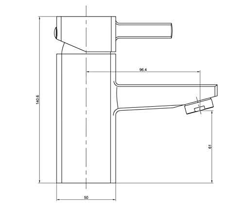 iBathUK Aqulen Cloakroom Basin Sink Mixer Tap, Bathroom Basin Mixer Taps with Modern Lever Handle Design, Chrome