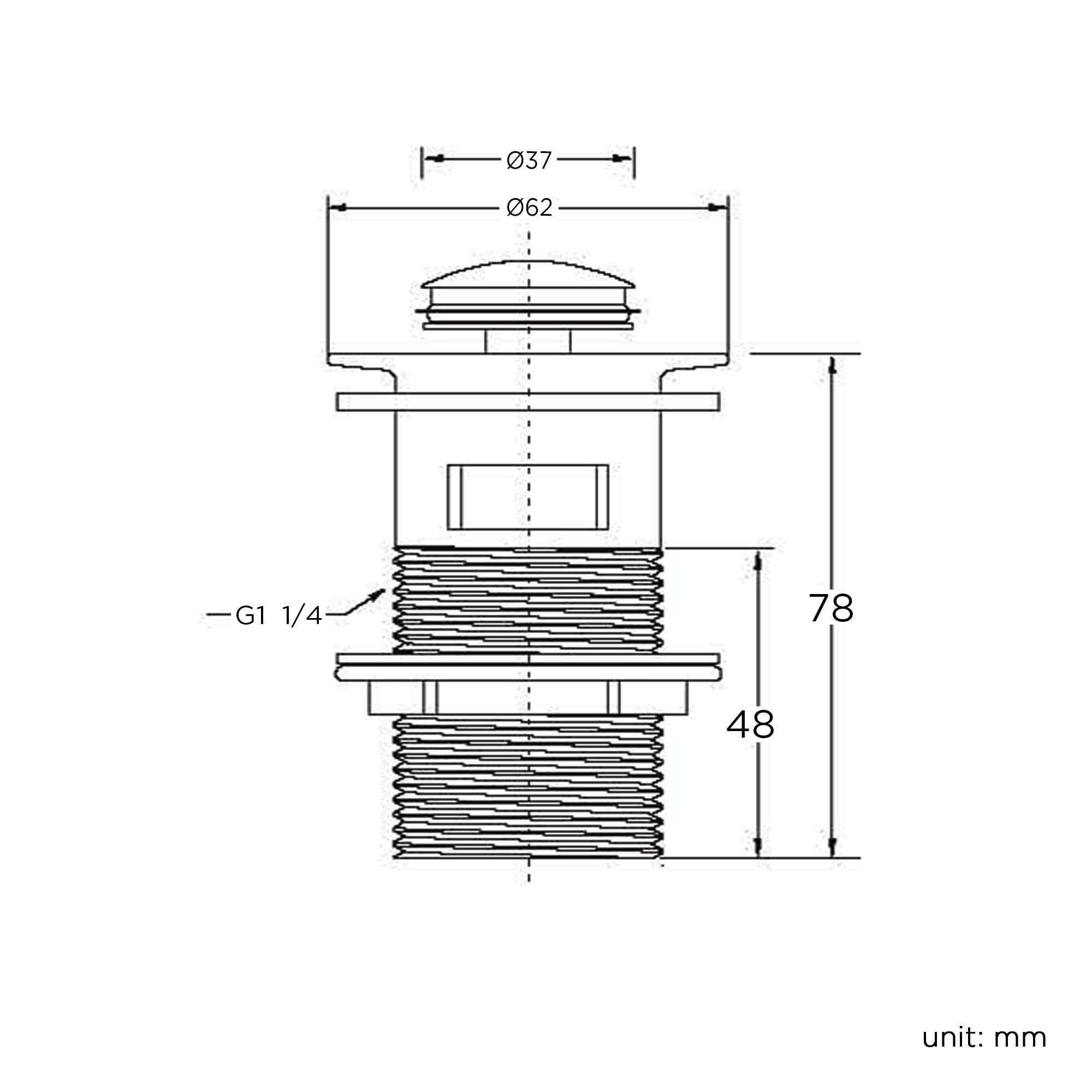 iBathUK Nexel Pop Up Slotted Bathroom Sink Waste Click Clack Plug, Modern Bathroom Basin Waste and Trap, Chrome