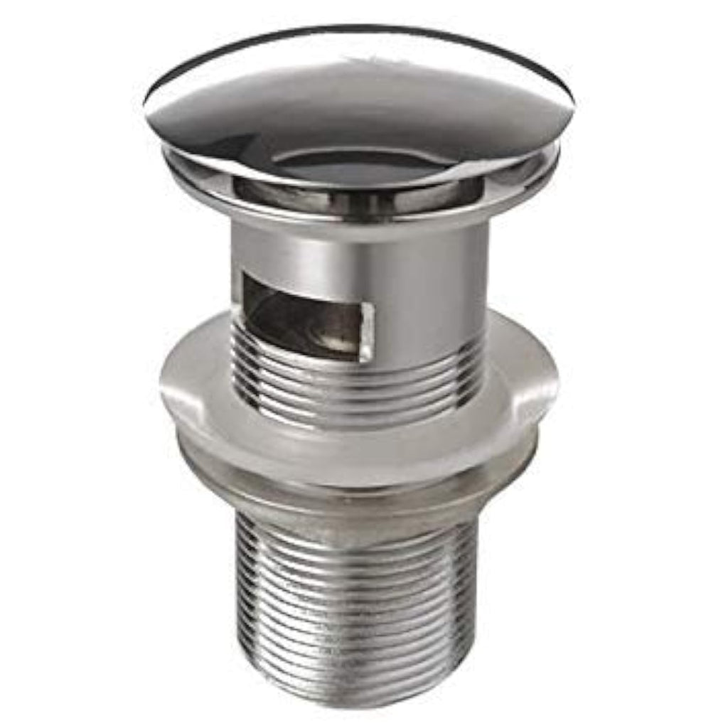 Chrome Slotted Bathroom Basin Sink WasteTap Push Pop Up Click Clack Plug TW07