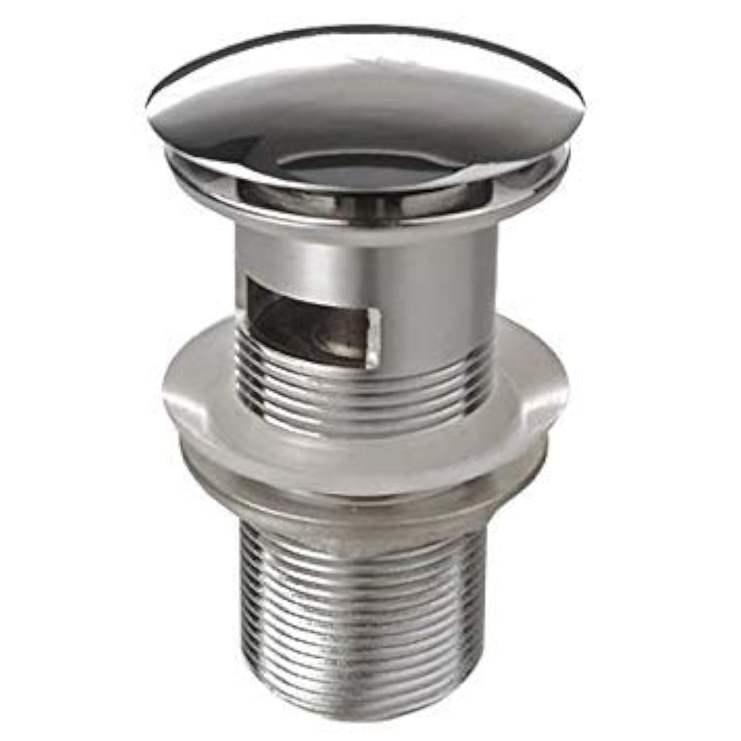 Chrome Slotted Bathroom Basin Sink WasteTap Push Pop Up Click Clack Plug TW07