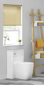 Denver 500x217 WC Unit in White Gloss, compact design for modern bathrooms. Buy now for stylish storage.