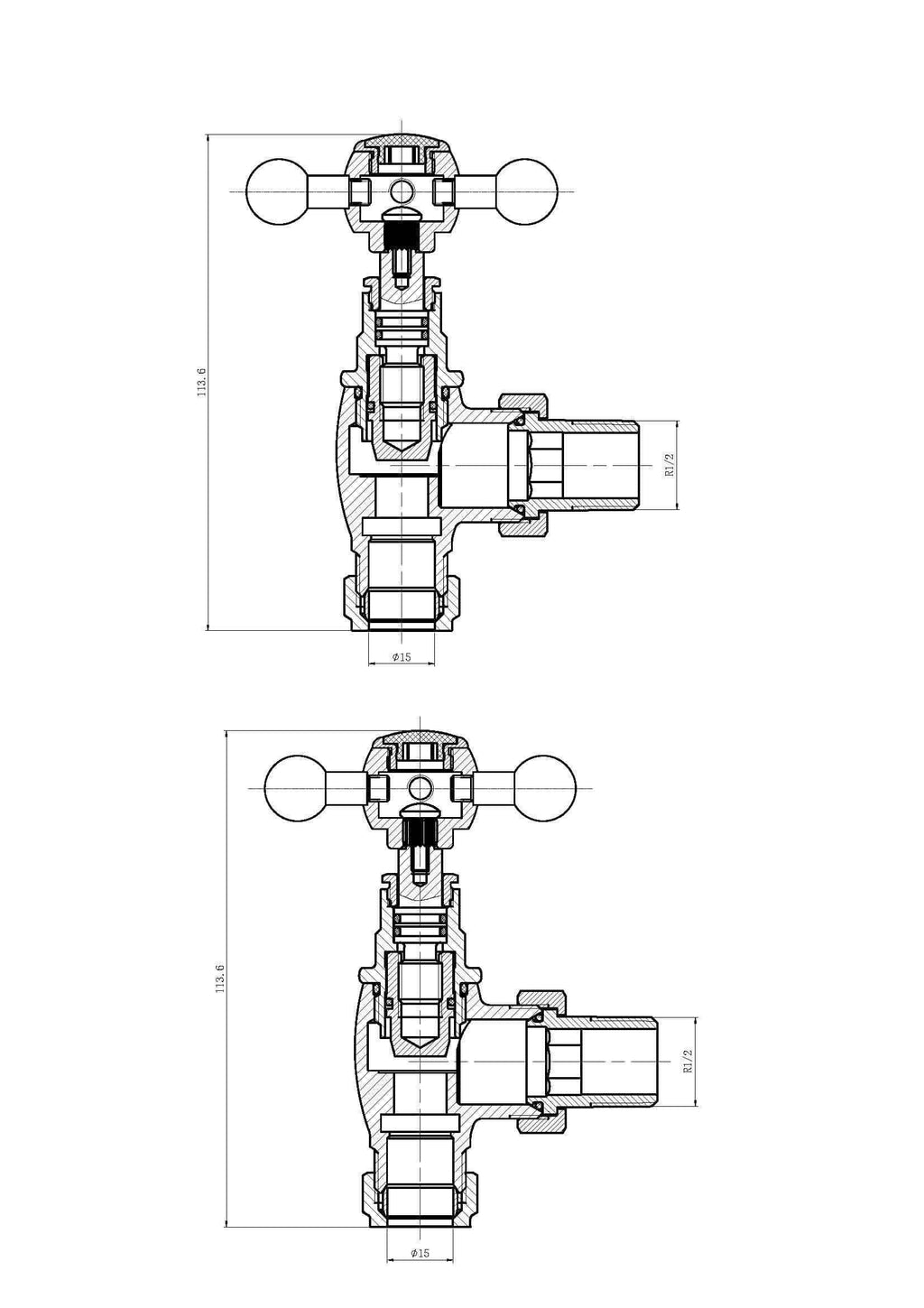 Victoria Traditional Angled Radiator Valve Pair - Chrome, classic design, ideal for UK homes, bathroom4less.co.uk.