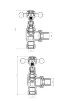 Victoria Traditional Angled Radiator Valve Pair - Chrome, classic design, ideal for UK homes, bathroom4less.co.uk.