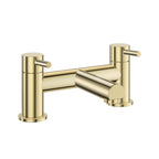 Dixon Round Bath Filler Mixer Tap in Brushed Brass, stylish addition for modern bathrooms. Buy now at Bathroom4Less.