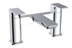 Lunar Soft Square Bath Filler Mixer Tap - Chrome