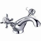 Regency Traditional Mono Basin Mixer Tap with Waste - Chrome, elegant bathroom fixture, classic design, UK quality.
