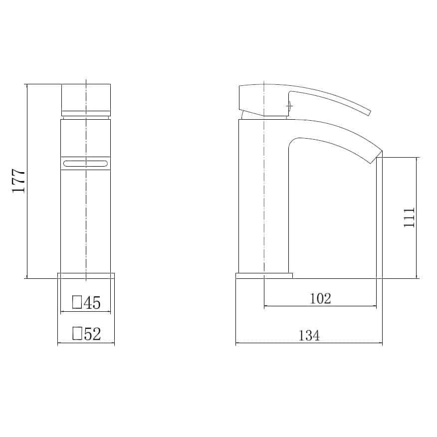 Trace Mono Basin Mixer Tap with Waste - Chrome, sleek design, modern bathroom fittings, buy online UK