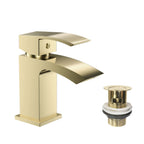 Trace Mono Basin Mixer Tap with Waste - Brushed Brass, elegant bathroom accessory, modern design, UK home improvement trends.