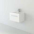 Venus Wall Hung Vanity Unit With Slim Basin - 500mm Wide - White