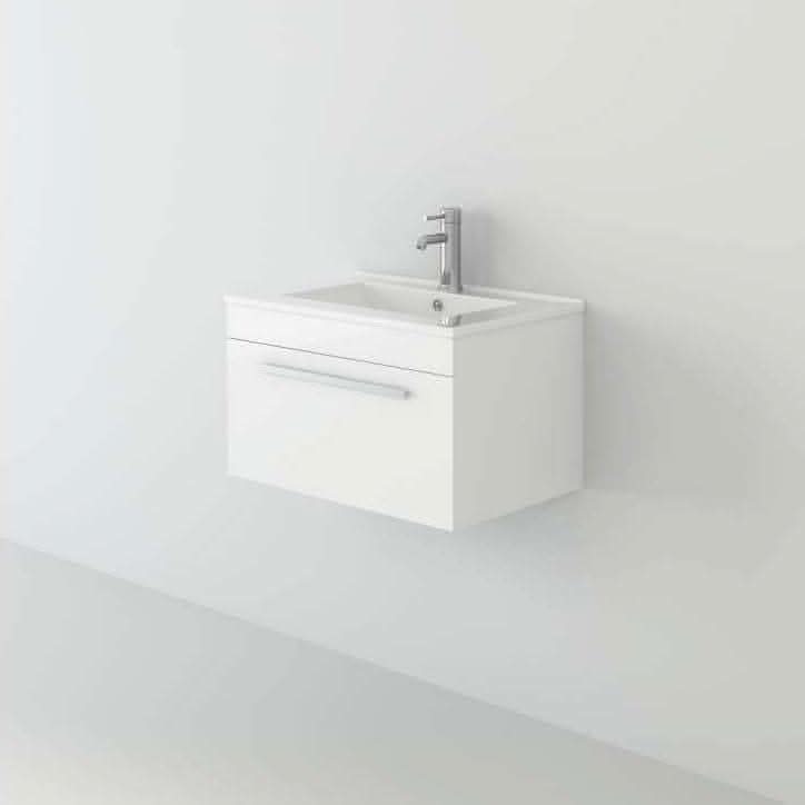 Venus Wall Hung Vanity Unit With Slim Basin - 500mm Wide - White