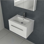 Venus Wall Hung Vanity Unit With Slim Basin - 500mm Wide - White
