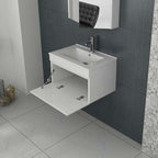 Venus 600 White WH Unit with Slim Basin, ideal for modern bathrooms. Buy now at Bathroom4Less UK.