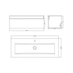 Modern Venus 1000 White WH Unit and Slim Basin - Elegant and Space-Saving Bathroom Furniture - Perfect for Contemporary UK Homes