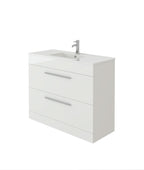 Venus Bathroom FS Unit and Slim-Edge Basin (Drawer & Flap) White