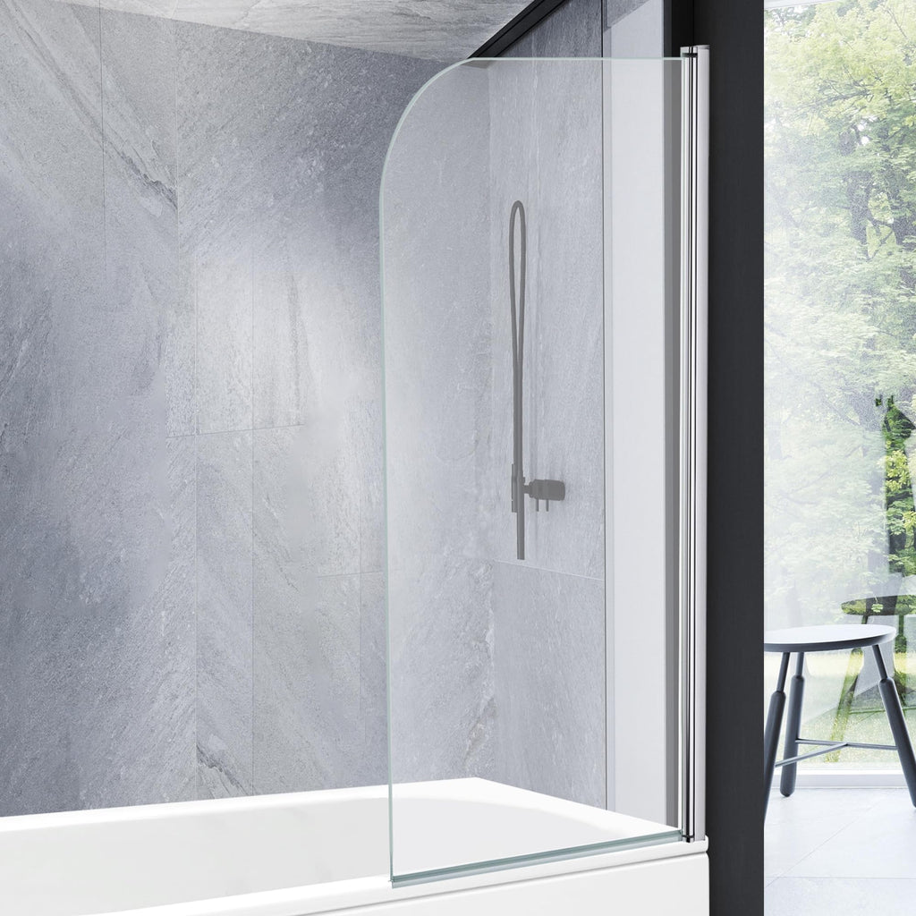 Curved Edge Straight Bath Screen - 1400 x 800mm