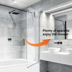 Curved Edge Straight Bath Screen - 1400 x 800mm
