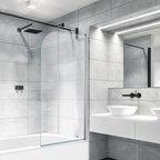 Curved Edge Straight Bath Screen - 1400 x 800mm