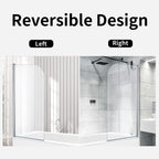 Curved Edge Straight Bath Screen - 1400 x 800mm