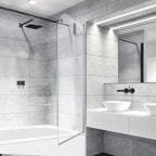 Curved Edge Straight Bath Screen - 1400 x 800mm