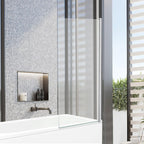 Square Edge Straight Bath Screen - 1400 x 800mm