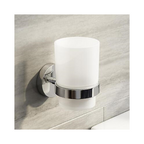 Modern Chrome Toothbrush Holder Wall Mounted Tumbler Bathroom Accessory