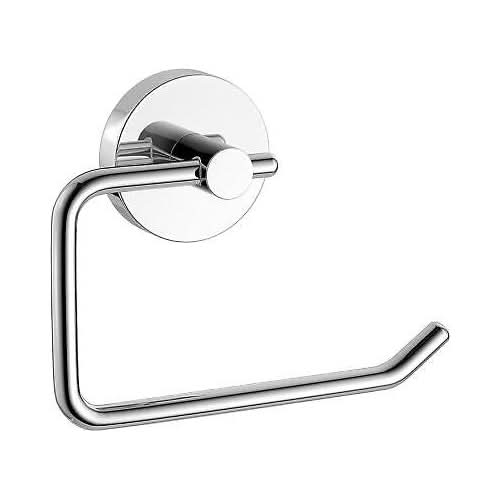 Modern Wall Mounted Round Toilet Roll Holder - Chrome