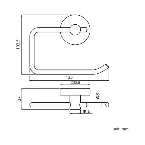 Modern Chrome Toilet Roll Holder Wall Mounted Round Bathroom Accessory
