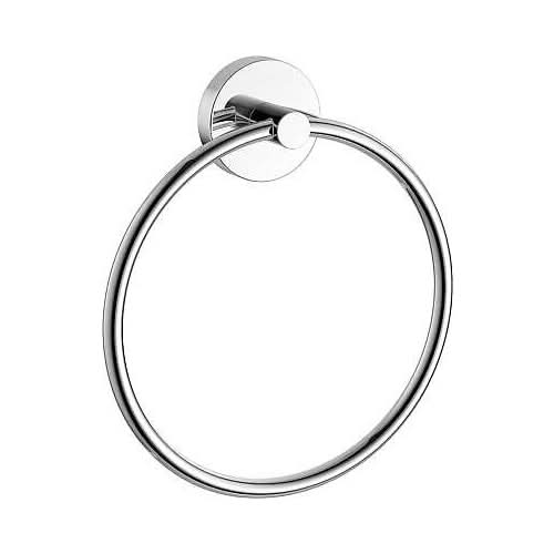 Modern Wall Mounted Round Towel Ring Holder - Chrome