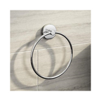 Modern Chrome Towel Ring Holder Wall Mounted Round Bathroom Accessory