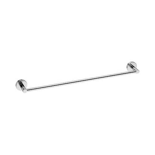 Modern Wall Mounted Round Towel Rail Bar - Chrome